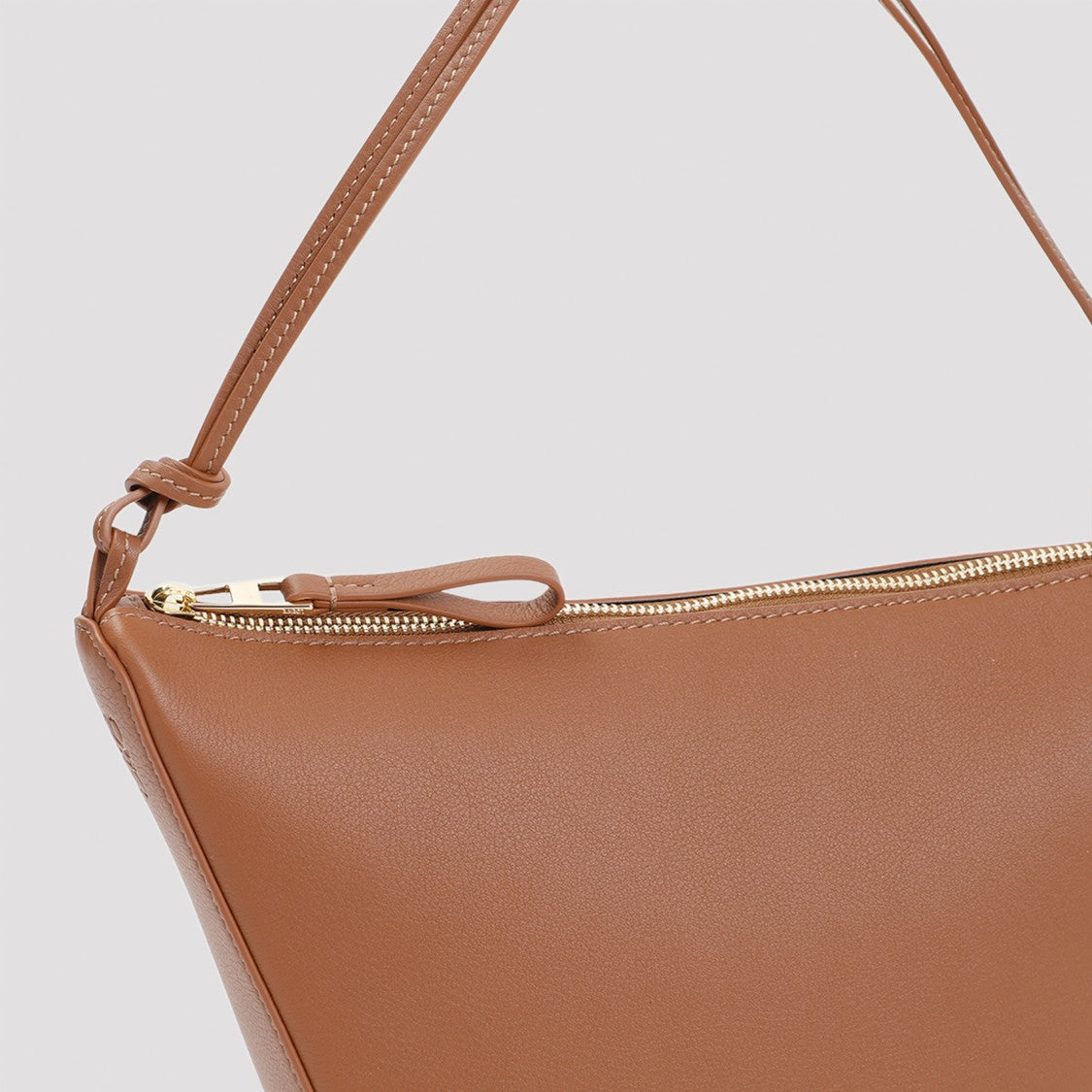 Trapezoidal Shoulder Bag In Calf Leather