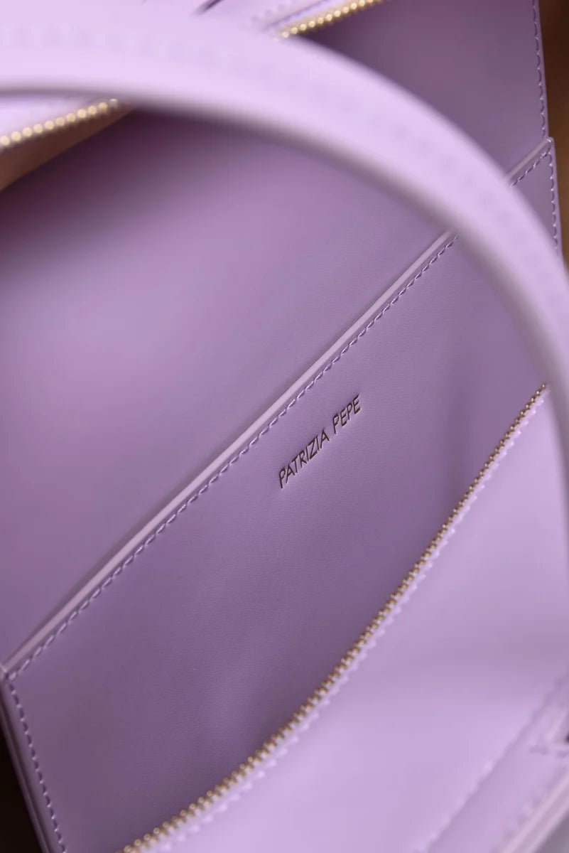 Leather Shoulder Bag - Purple