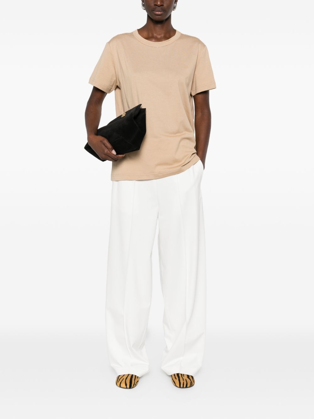 Wide-Leg Trousers With And Elastic Waistband