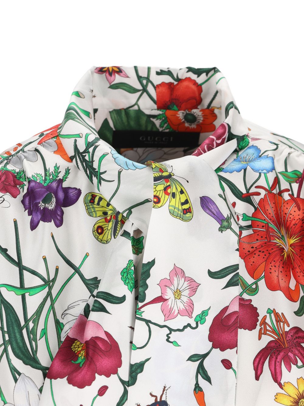 Botanical Print Silk Shirt