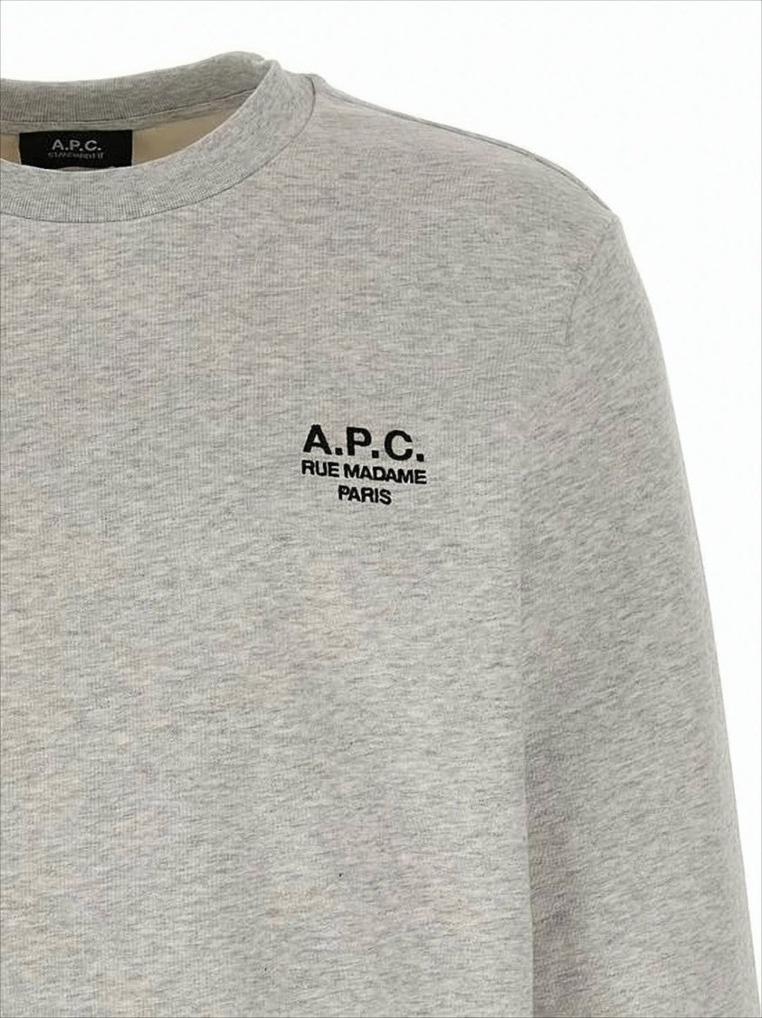 Grey Long-Sleeve T-Shirt with Subtle Logo