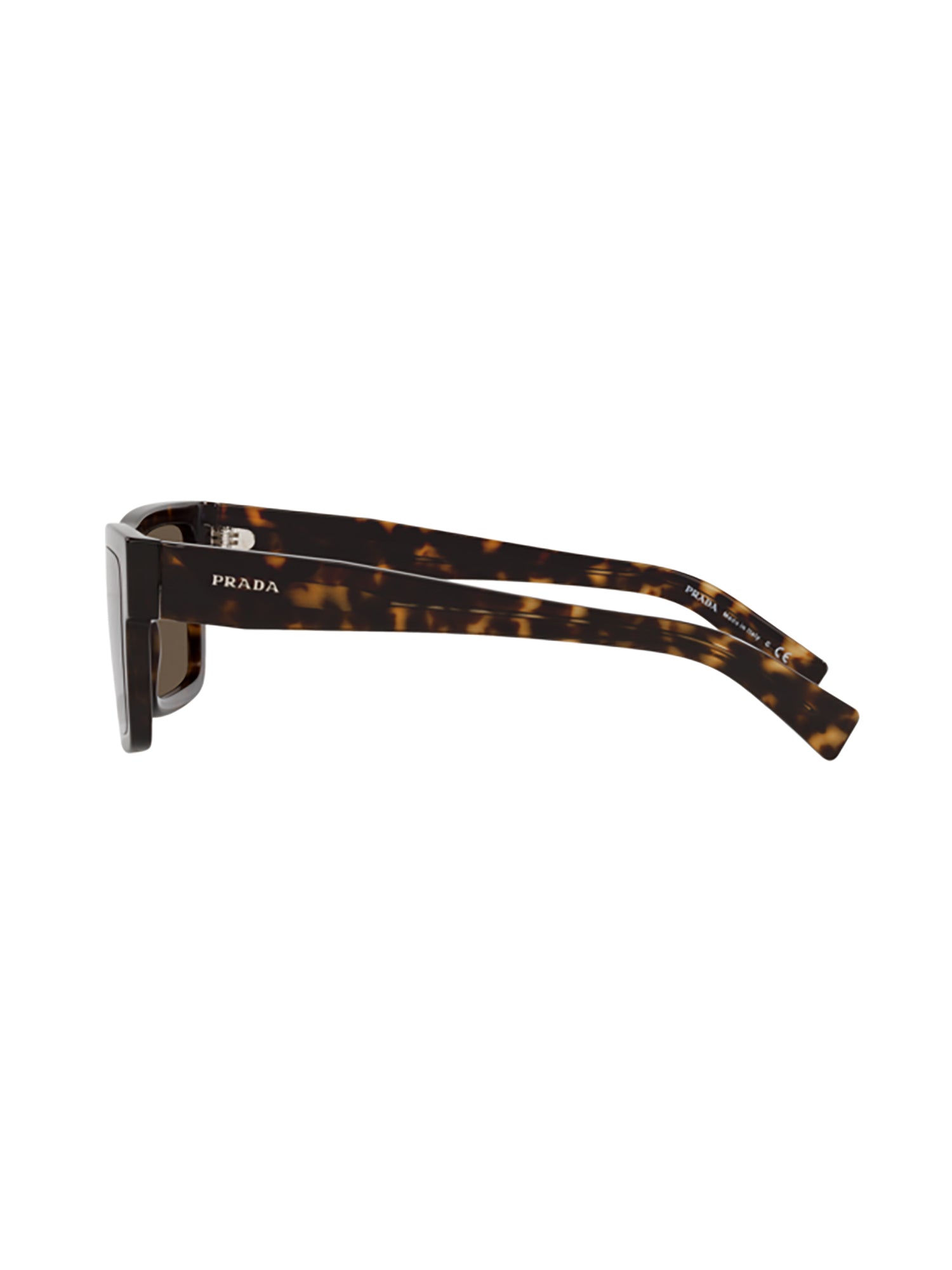 Oversized Square Frame Prada Sunglasses with Tortoiseshell Temples