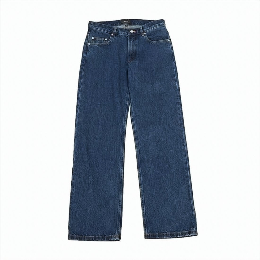 Straight-Leg Denim Pants with Mid-Rise