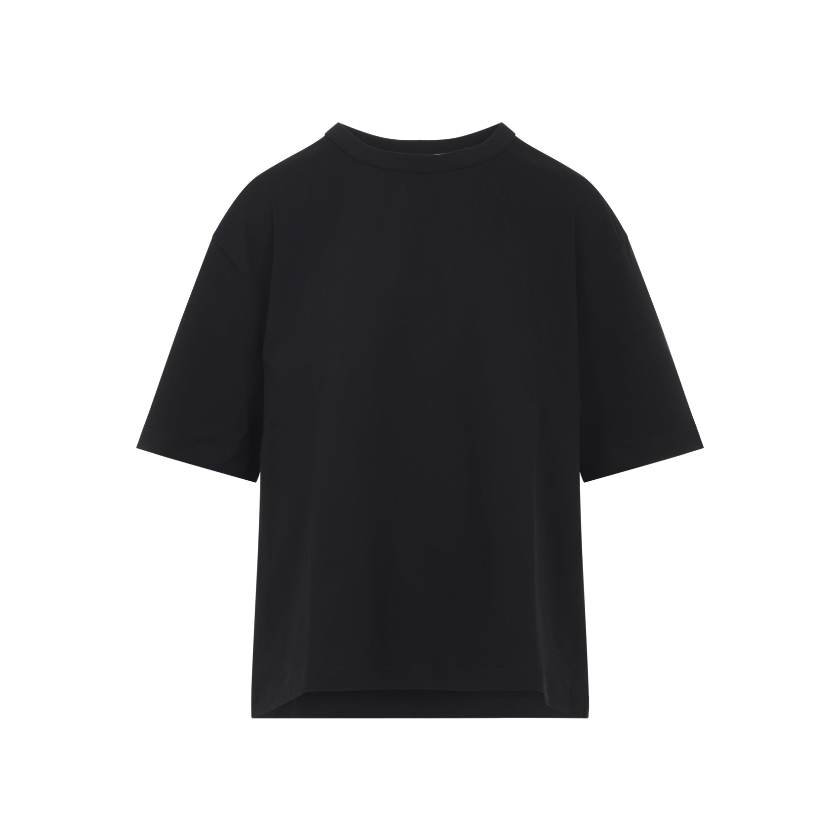 Black Cotton T-Shirt With Relaxed Fit