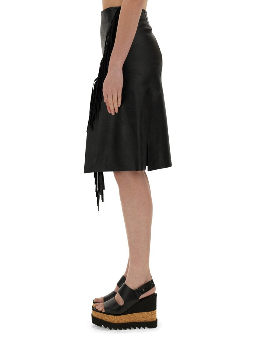 Black Fringed Skirt