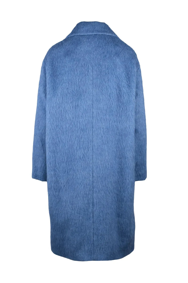 Double-Breasted Coat - Blue