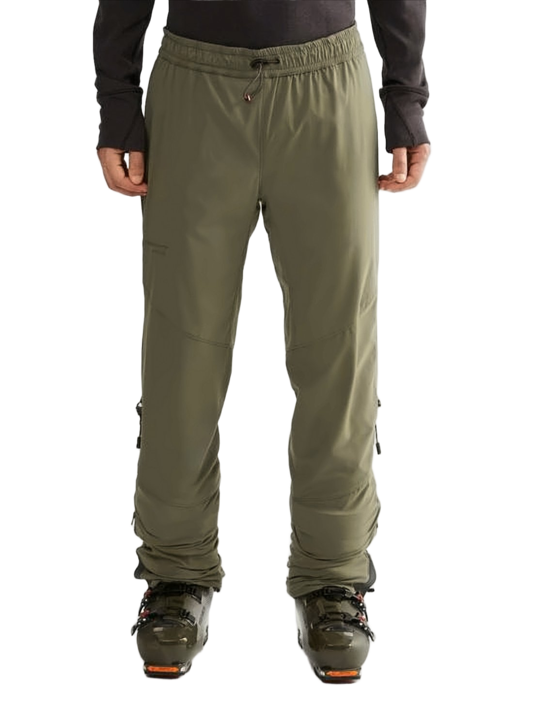 Utilitarian Straight Pants with Articulated Knees