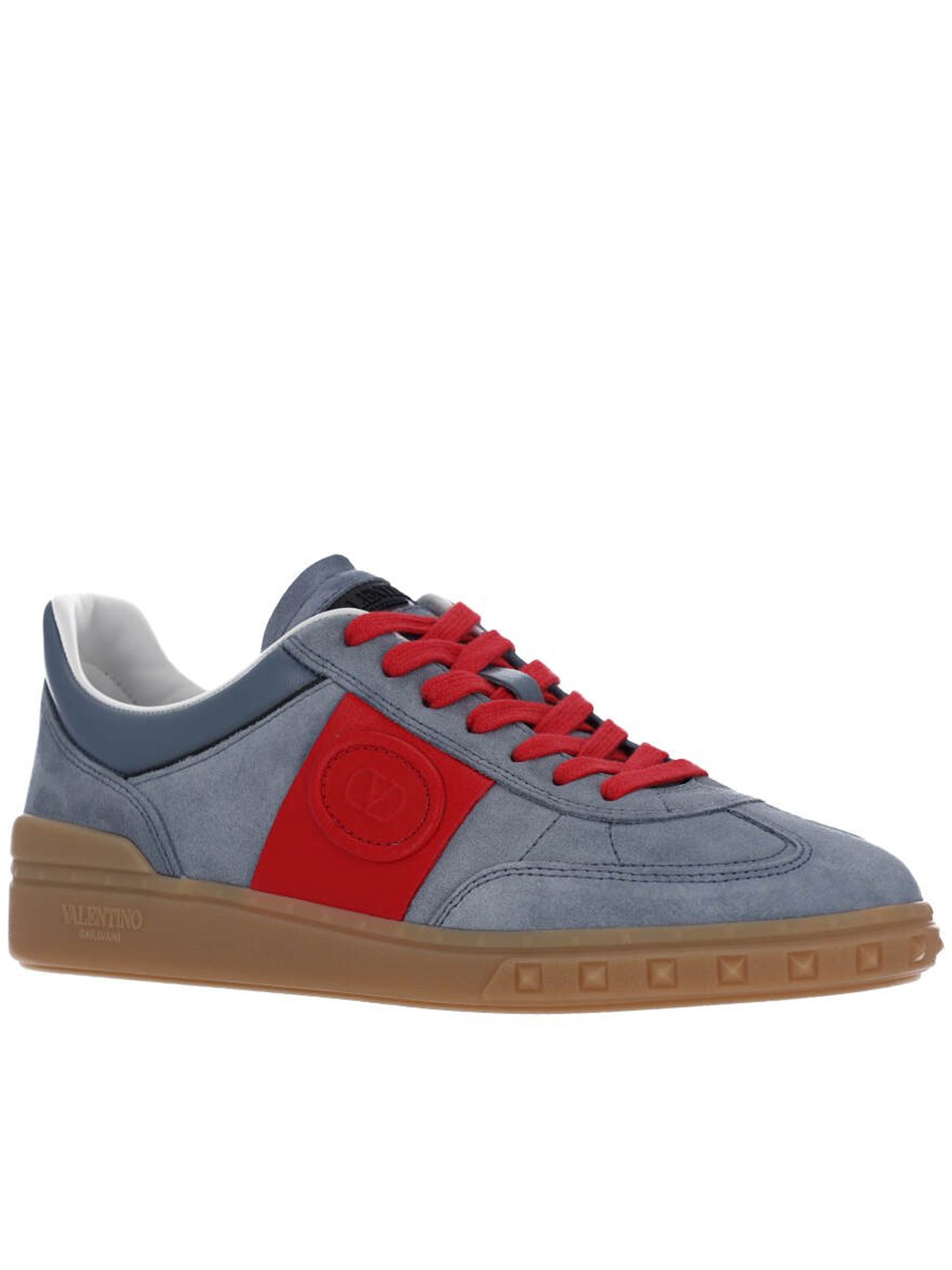 Blue Sneakers Muted Suede Leather Sneakers