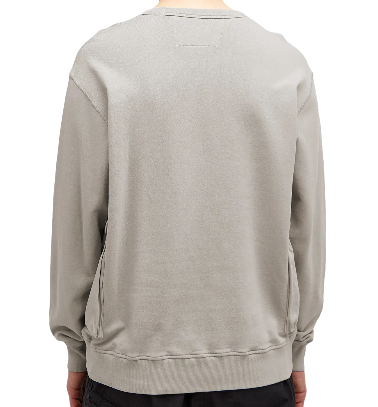 Relaxed Fit Long-Sleeve Cotton Sweatshirt With Flap Pockets