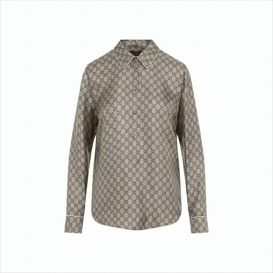 Silk Long-Sleeved Blouse with Button-Down Design