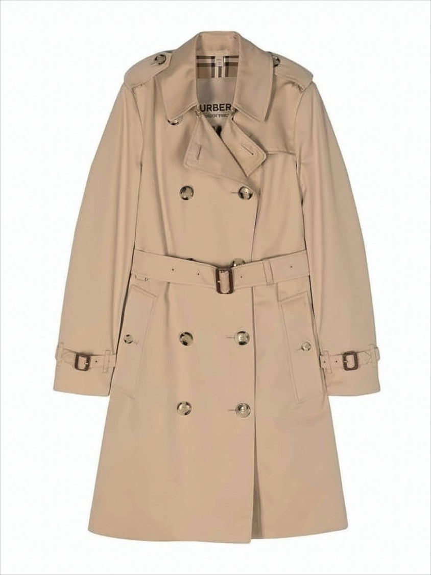Classic Trench Coat With Double-Breasted Front