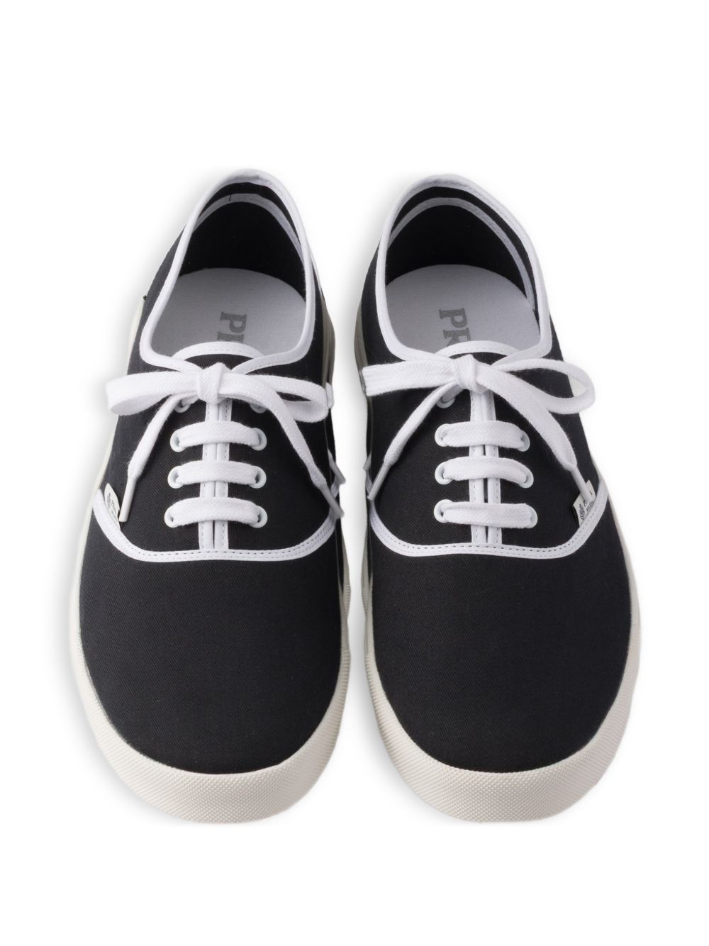 Low-Top Black Canvas Sneakers