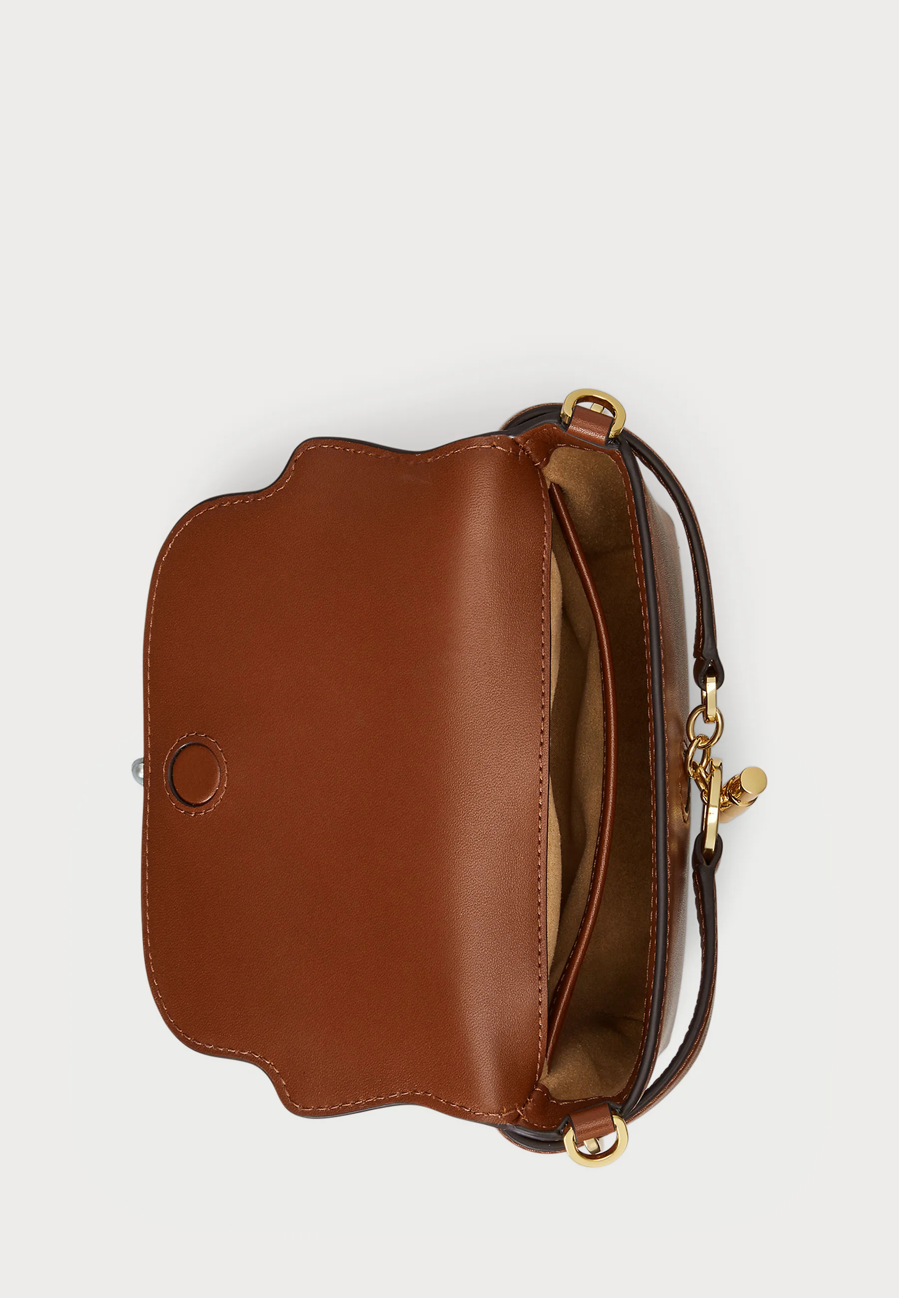 Brown Natural Smooth Leather Crossbody Bag