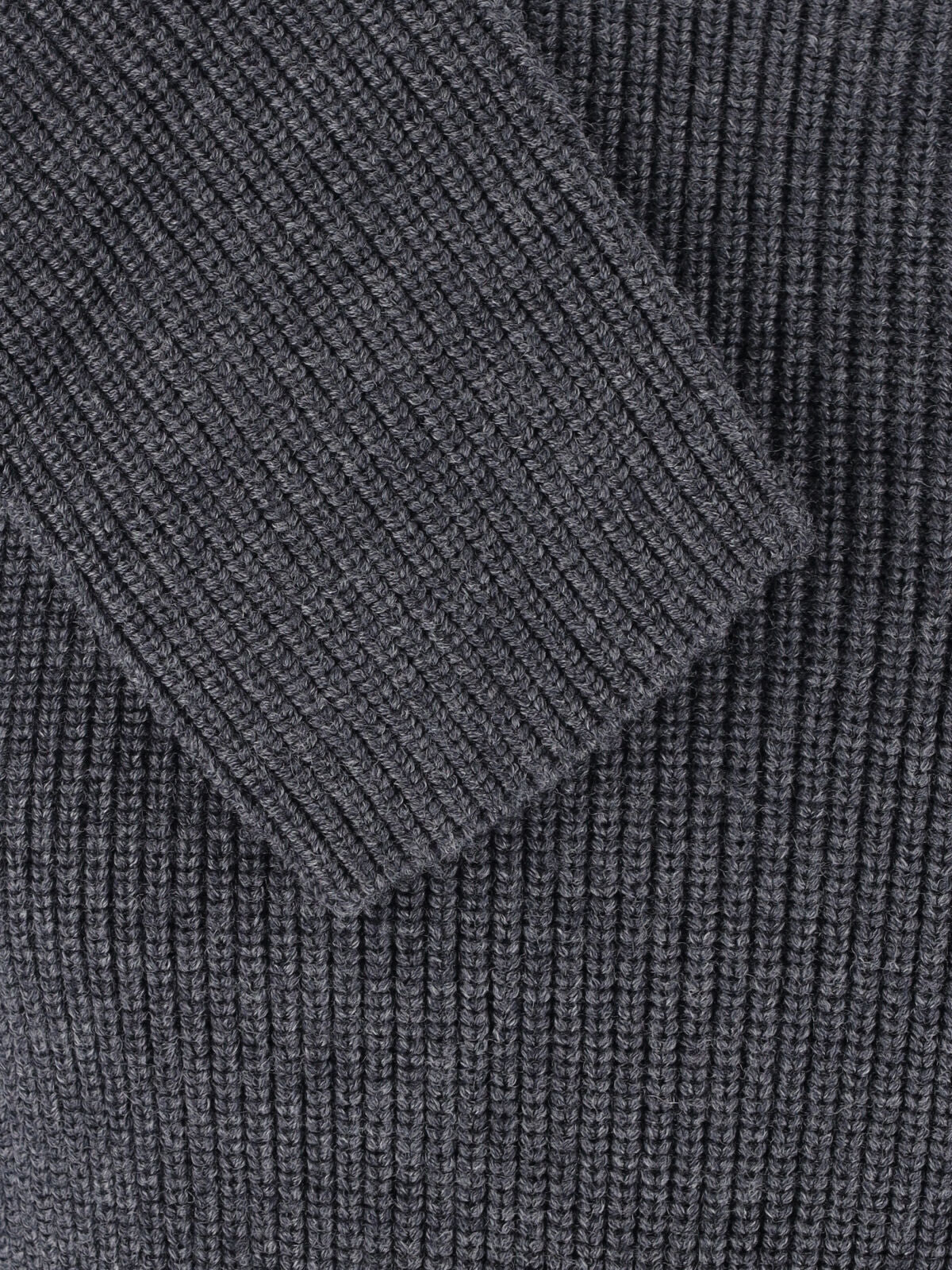 Black Asymmetrical Ribbed Knit Top