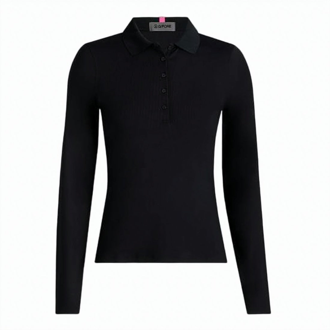 Structured Half-Zip Long Sleeve Top With Panel Detailing