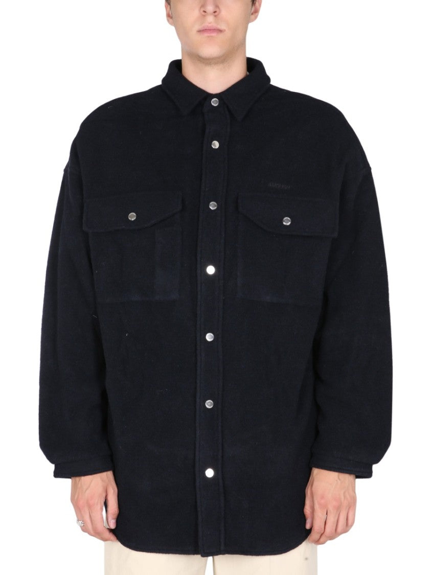 Padded Oversized Jacket With Classic Collar