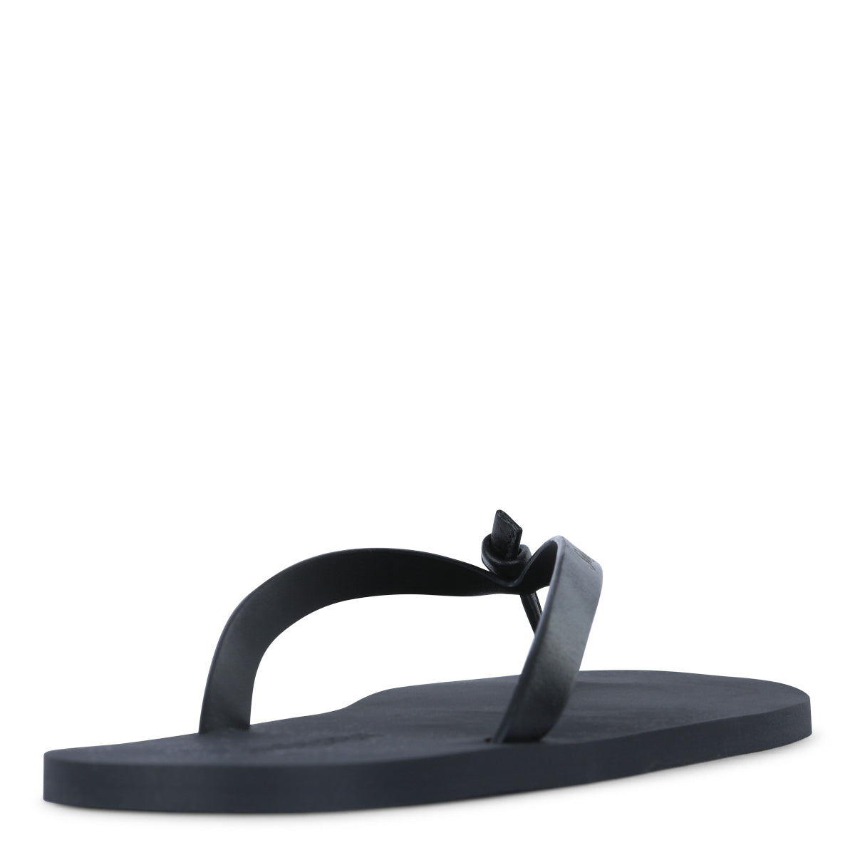 Black Leather Flats