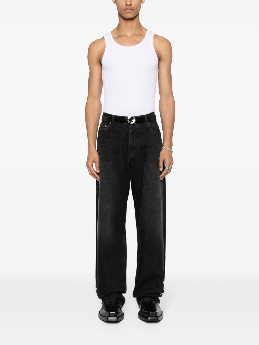 Fine Ribbed Stretch-Cotton Sleeveless T-Shirt