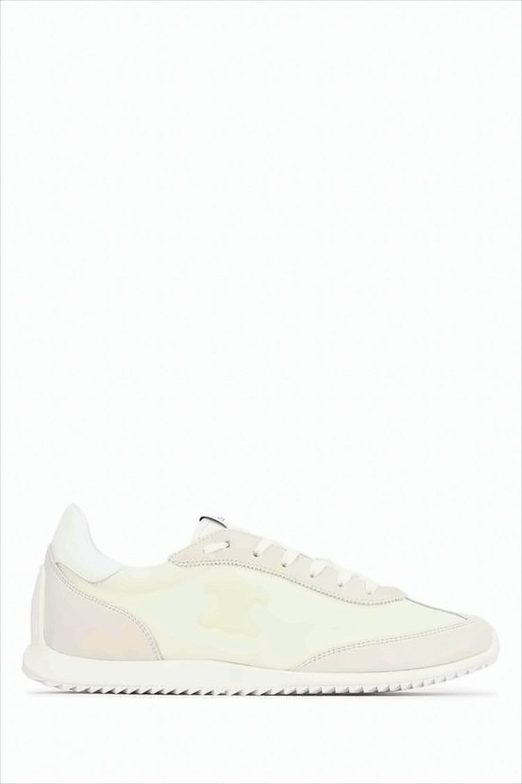 Minimalistyczne niskie sneakersy z tkaniny i zamszu