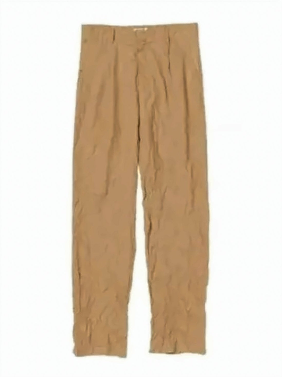 Relaxed-Fit Straight Pants with Crinkled Texture