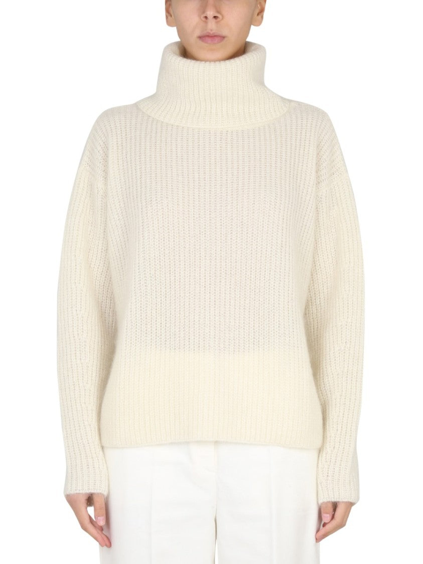 High Neck Mohair Blend Sweater