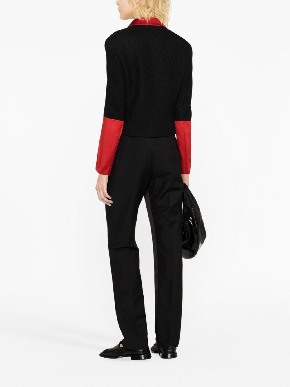 Color-Blocked Cropped Jacket