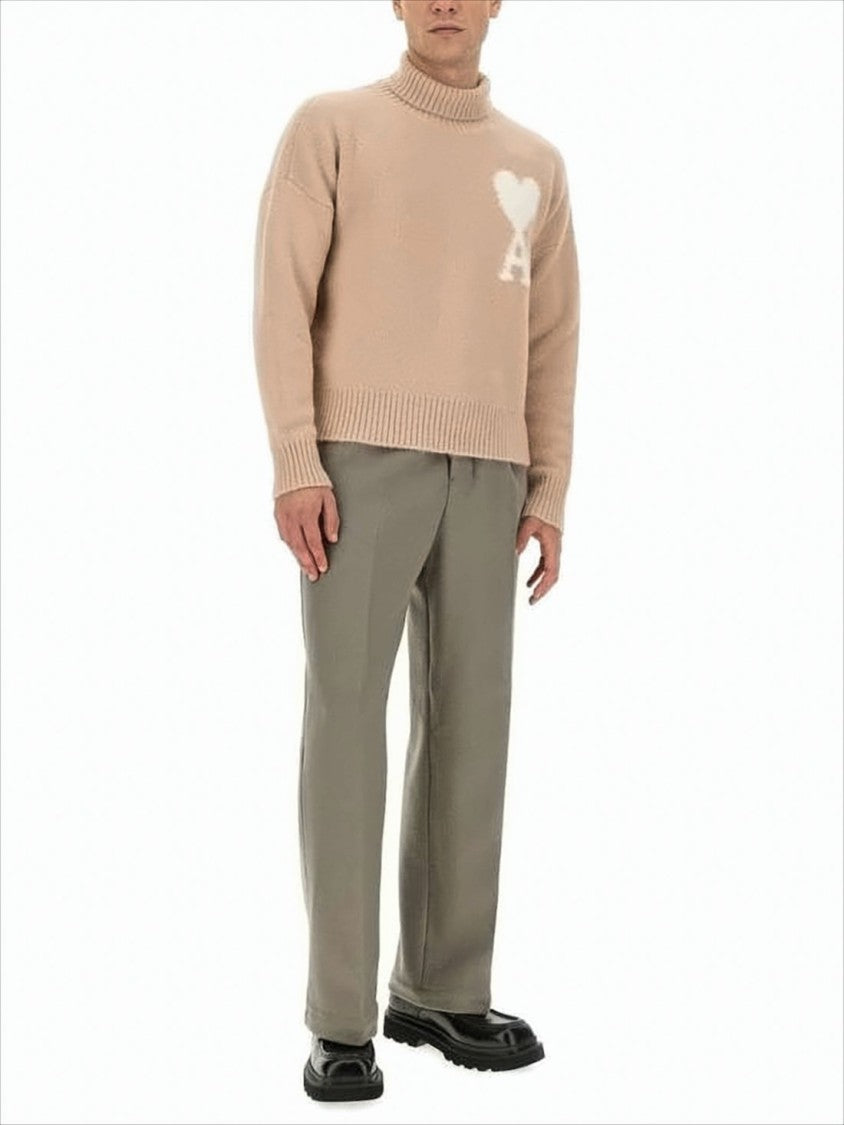 Relaxed Straight-Leg Suit Pants with Mid-Rise Waist