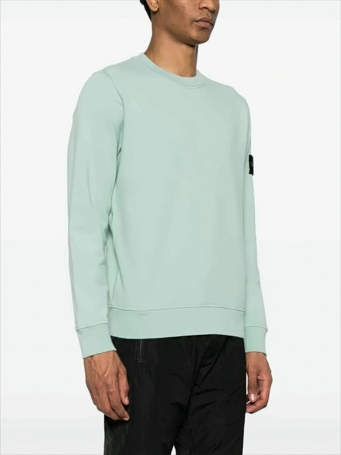 Crewneck Sweatshirt with Distinctive Compass Patch