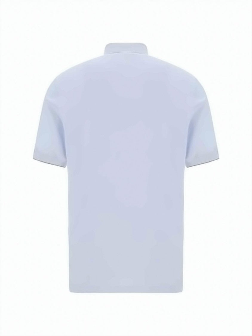 Short-Sleeve Polo Shirt with Textured Pattern