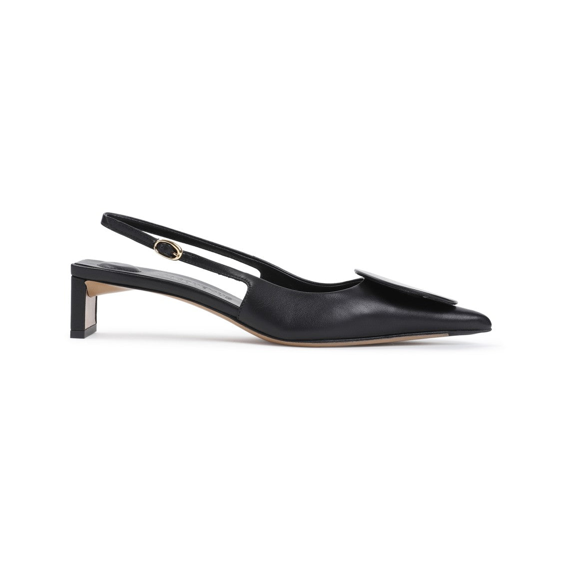 Pointed Toe Pumps With Geometric Embellishments