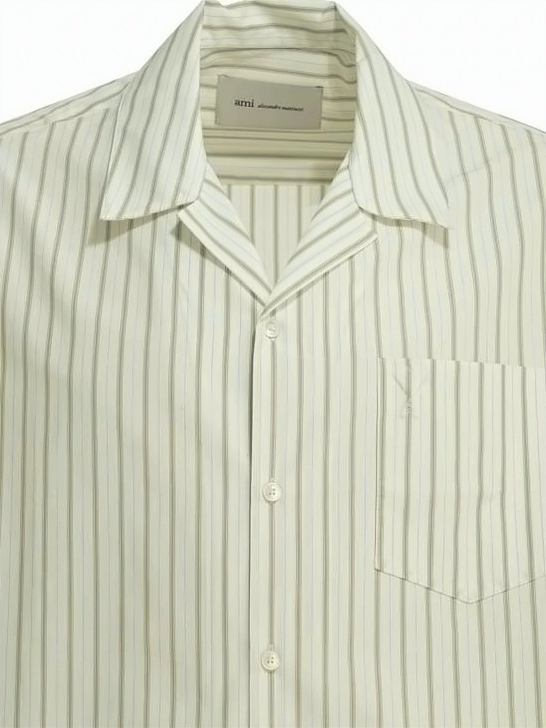 Relaxed Fit Short-Sleeve Striped Shirt by Ami Paris