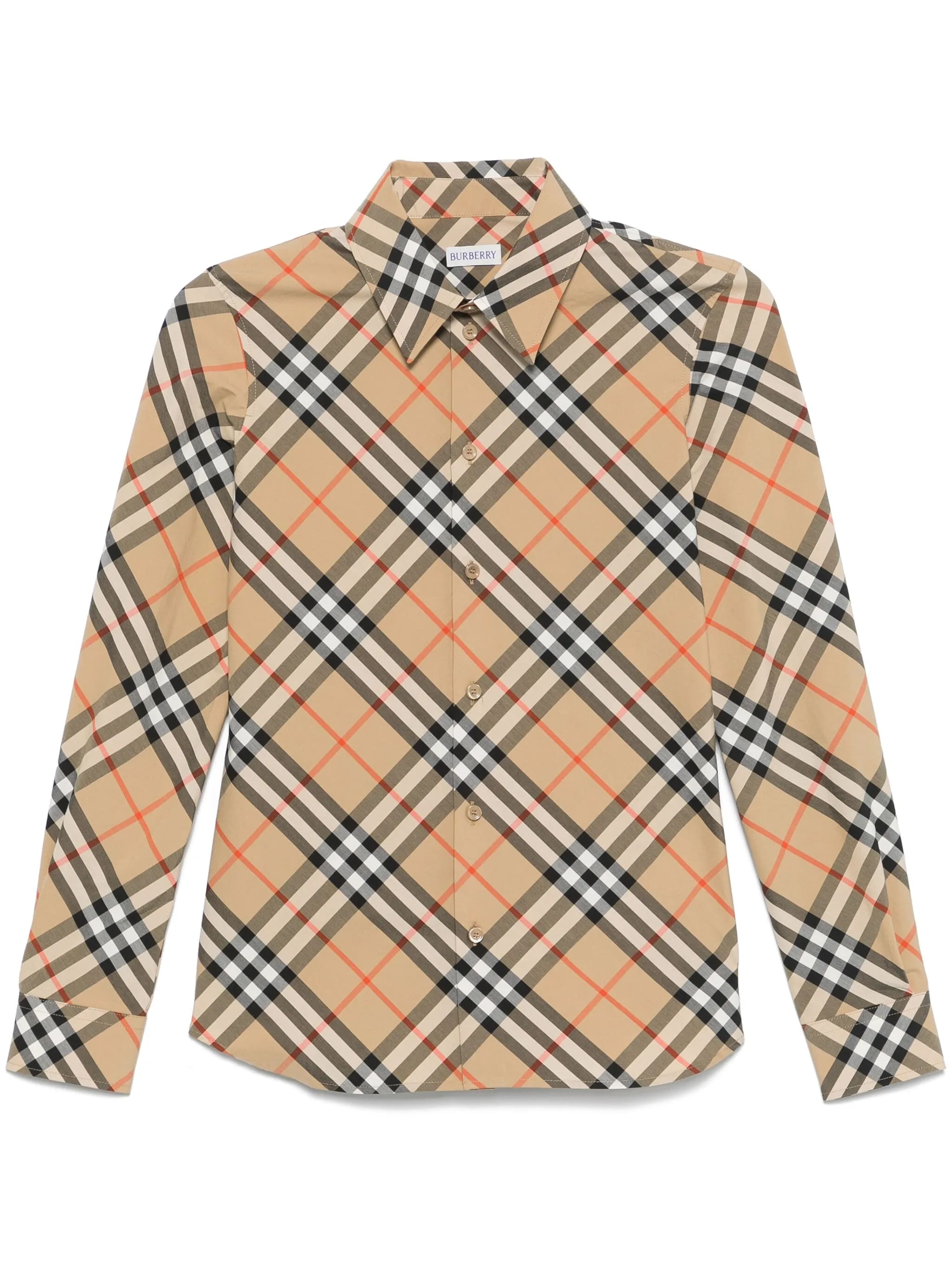 Beige Vintage Check Organic Cotton Shirt