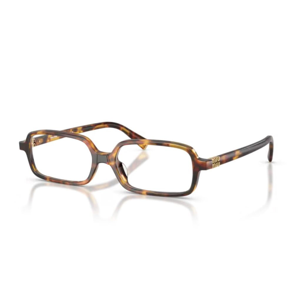 0Mu 01Yv Miu Regard Honey-Havana Acetate Rectangular Sunglasses