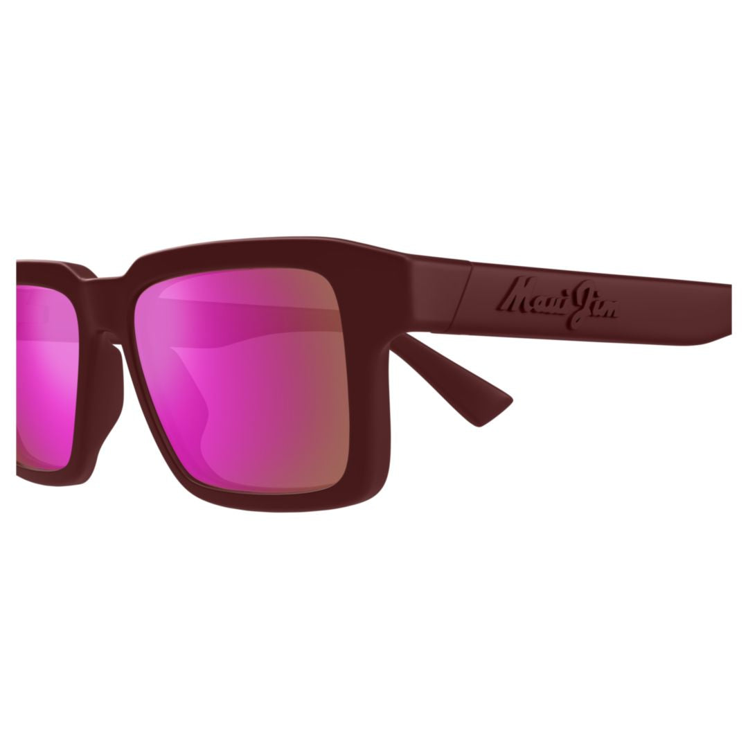 Kahiko Bold Rectangular Frame Sunglasses with Mirrored Lenses