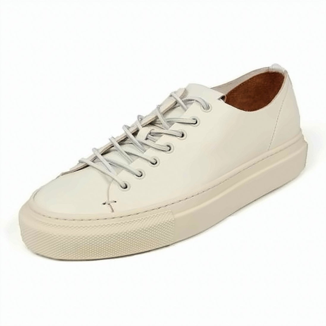 Low-Top Sneaker with Smooth Leather Upper