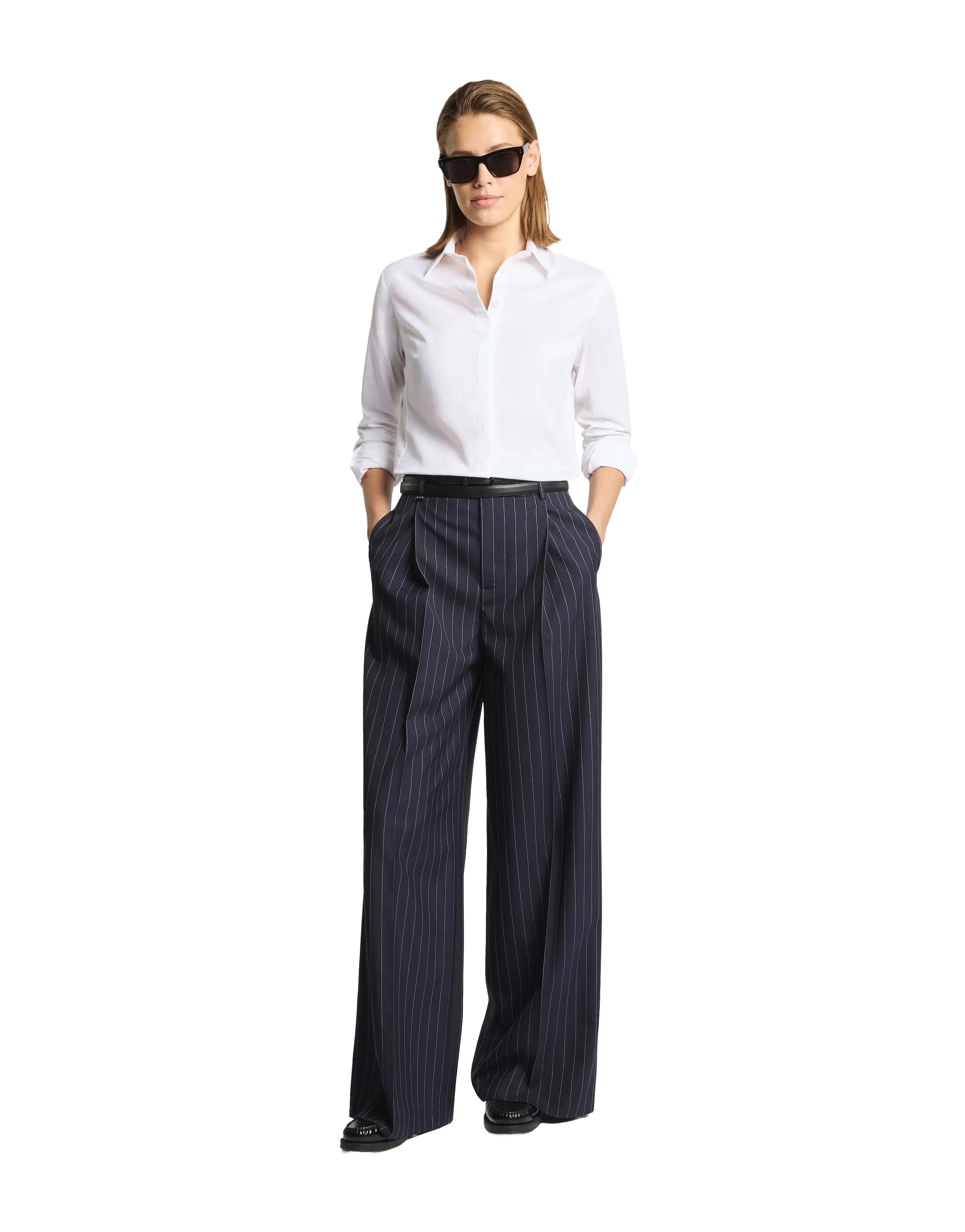 Slim-Fit Long-Sleeved Shirt with Classic Collar