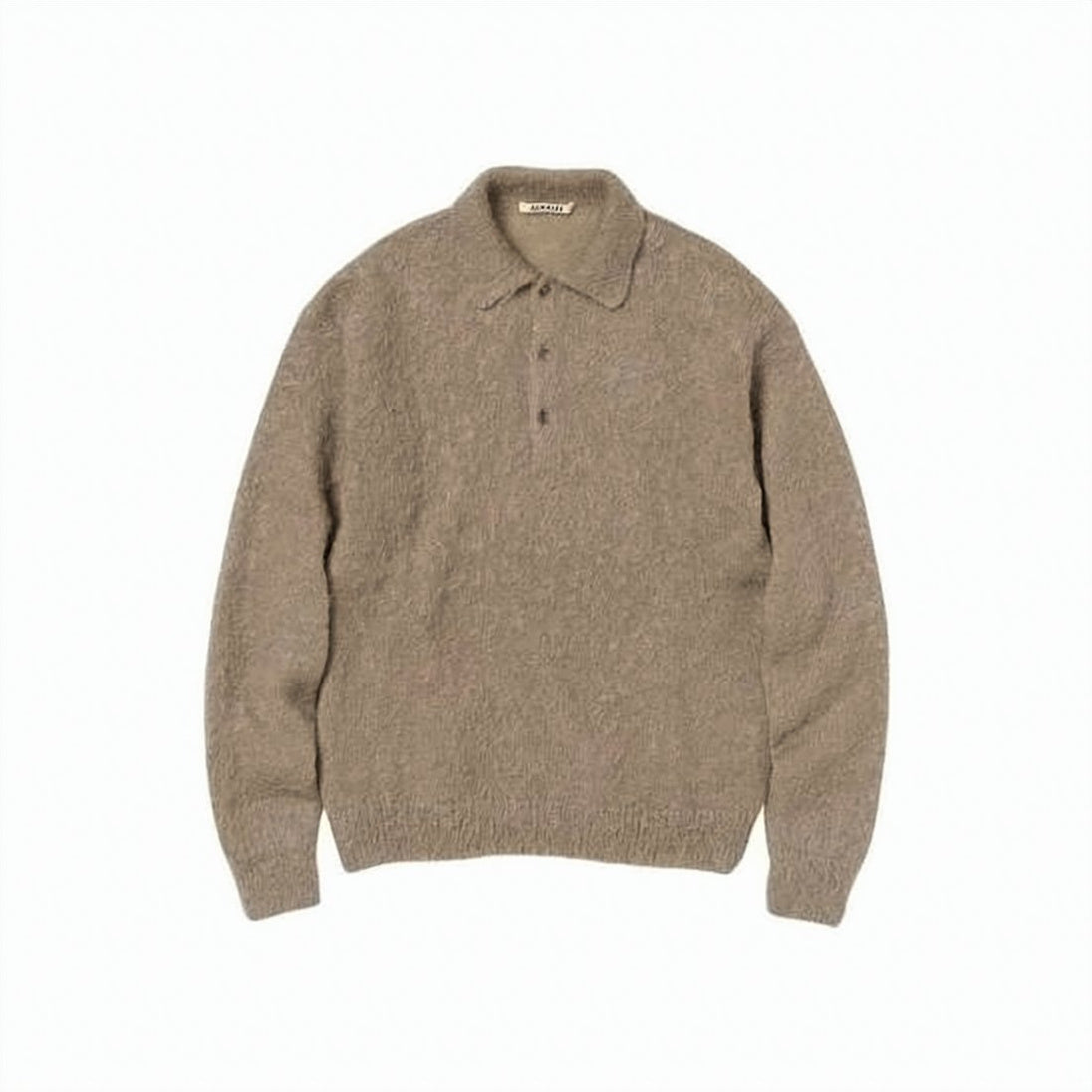 Classic Brown Mohair-Wool Blend Sweater