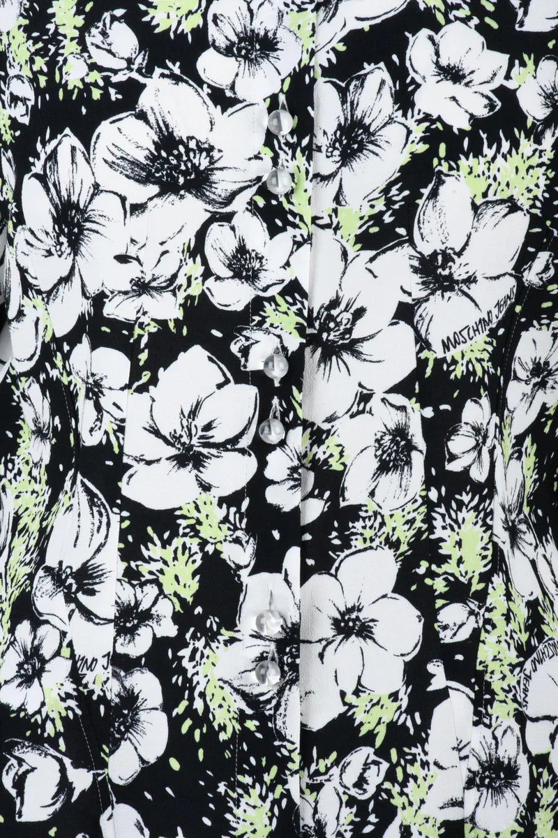 Jeans Viscose Shirt - Black/White