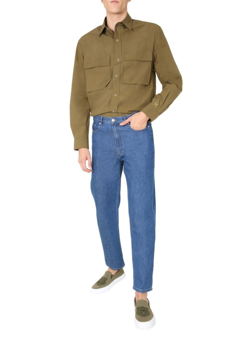 Cropped Brown Oversize Shirt