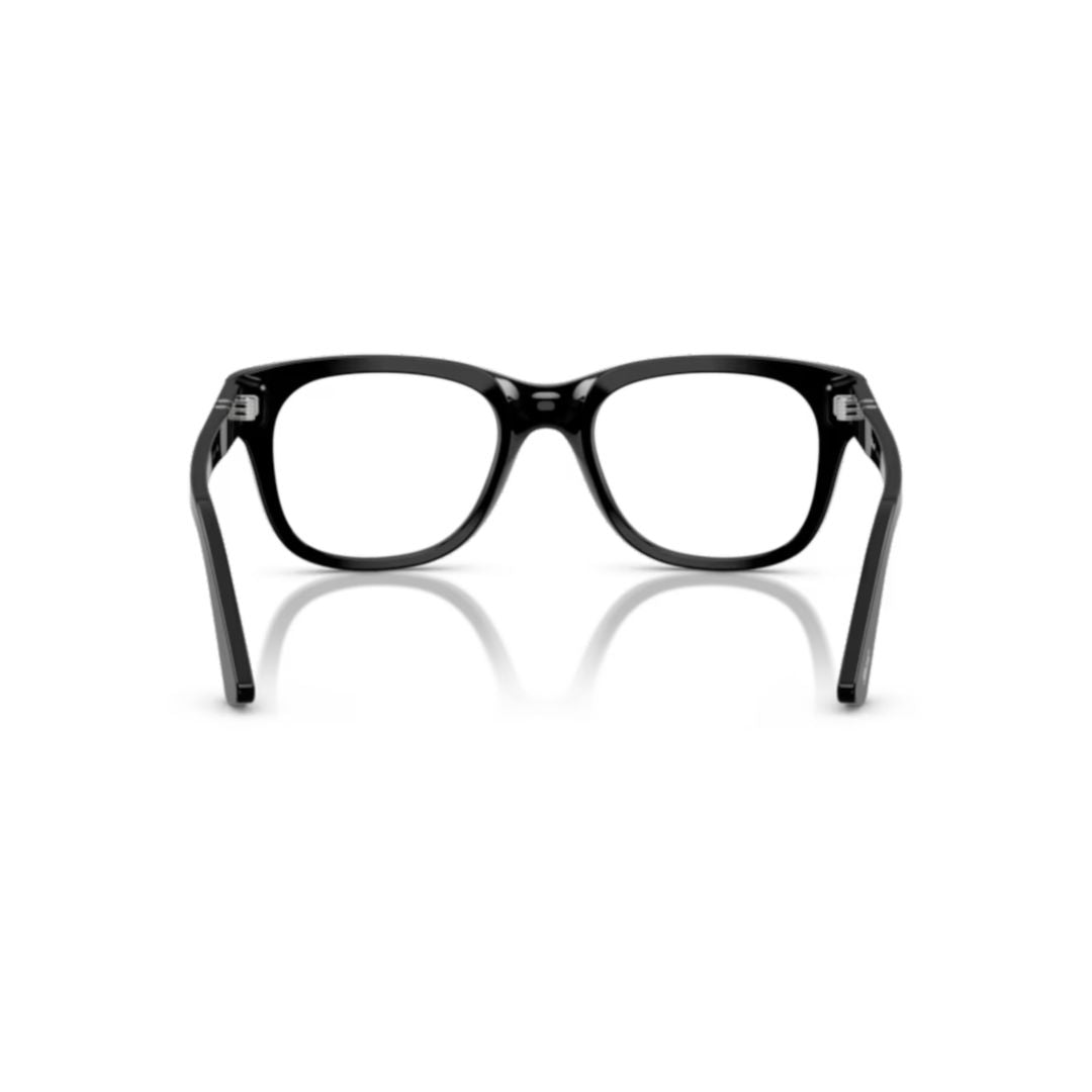0po3372v Rectangular Frame Black Acetate Sunglasses