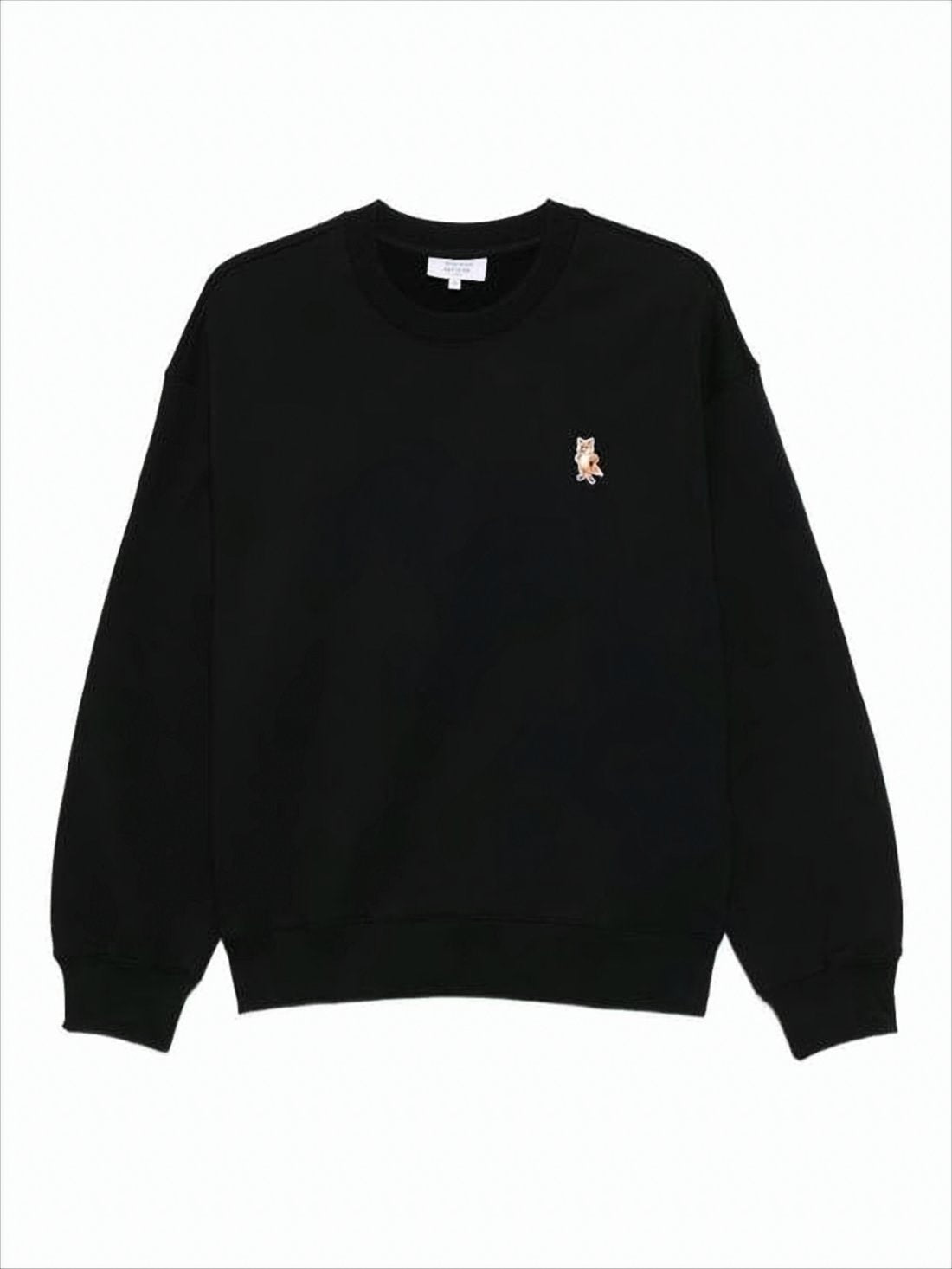 Classic Crew Neck Black Sweatshirt