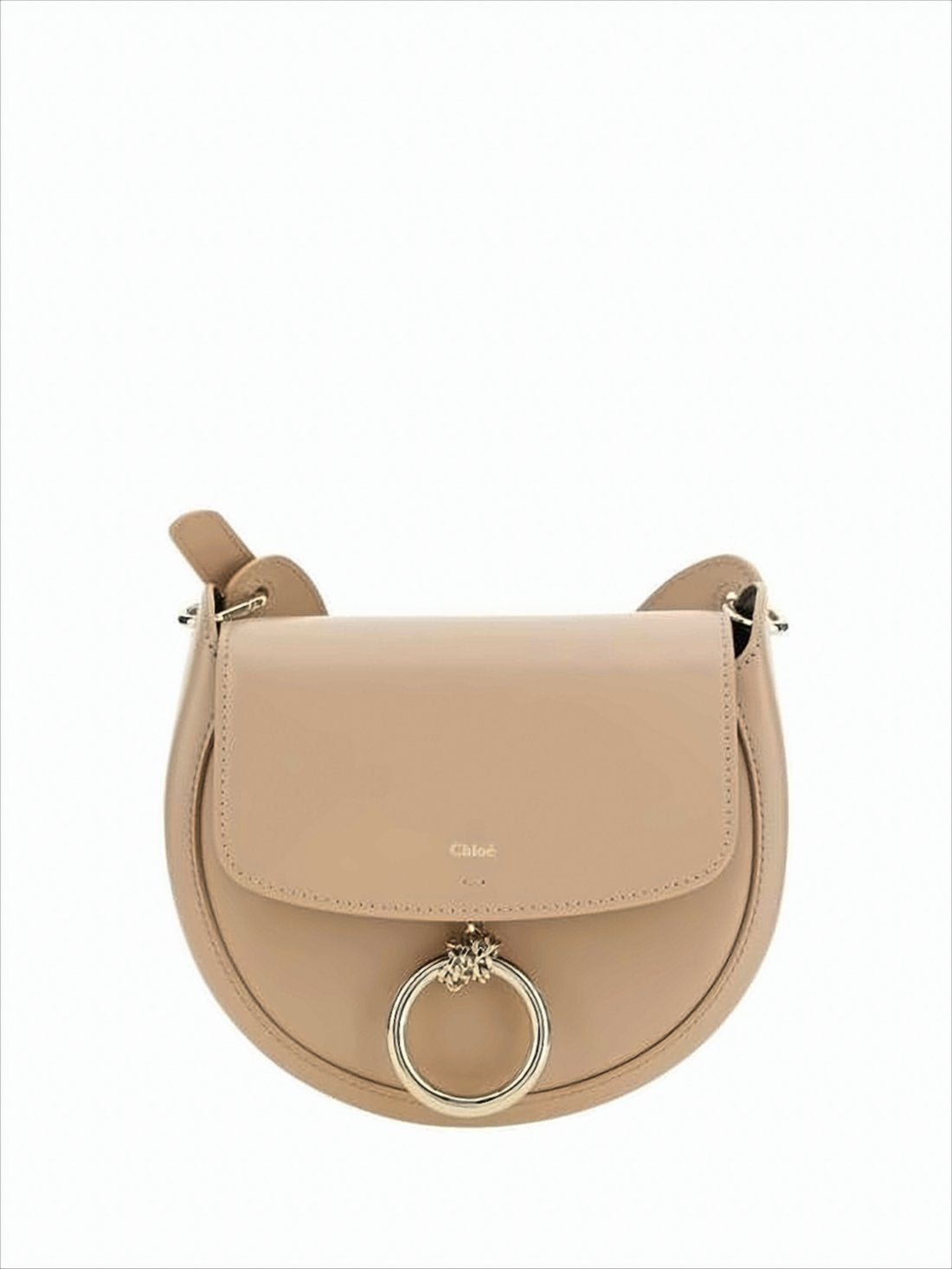Rounded Silhouette Calf Leather Chloé Shoulder Bag