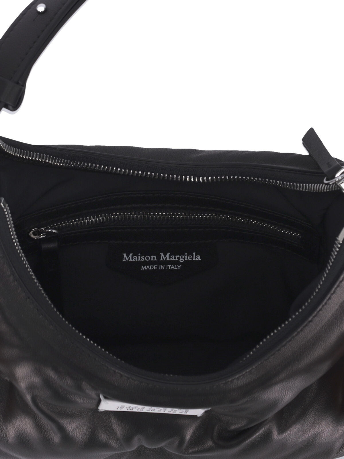 Quilted Black Lamb Leather Shoulder Bag