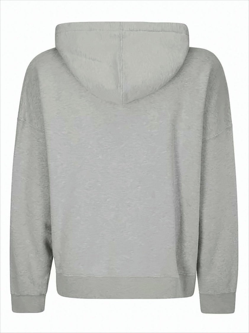 Heathered Crop Zip-Up Hoodie with Drawstring and Front Pockets