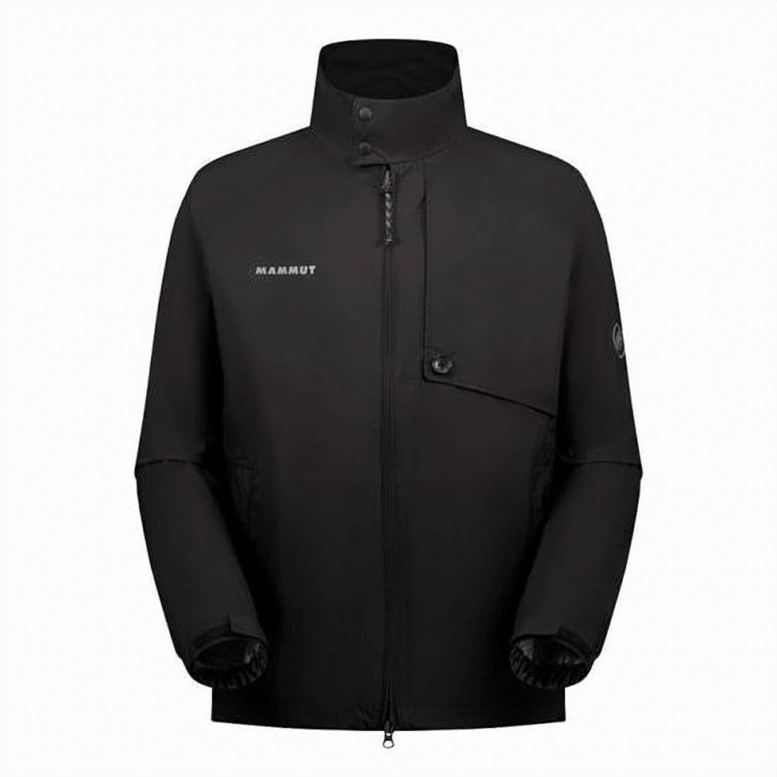 Streamlined Green Jacket With Full Zip And Hood