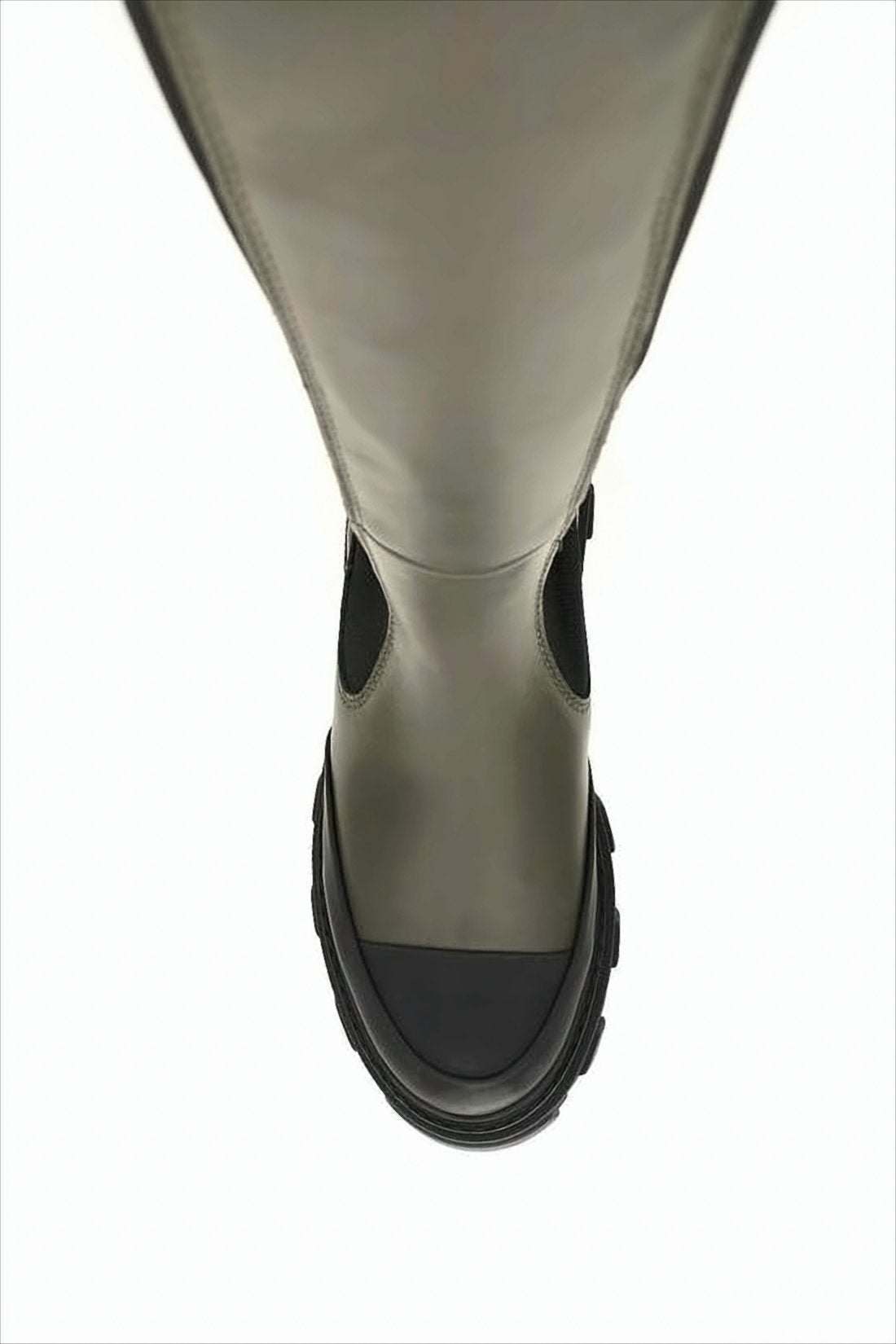 Tall Olive Calf Leather Boots
