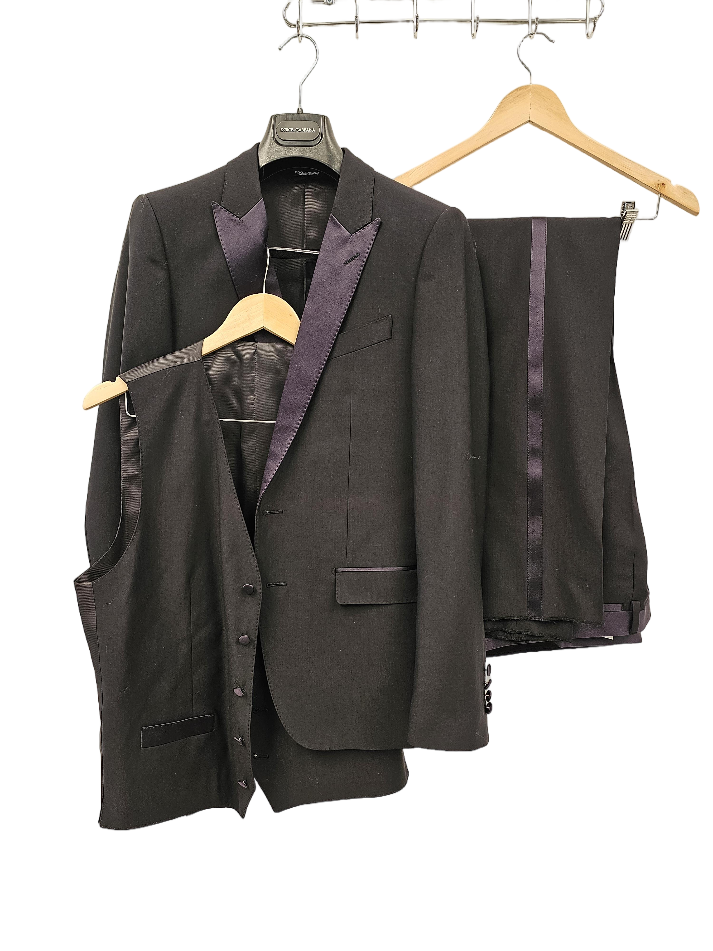 Tailored Black Suit with Matching Vest