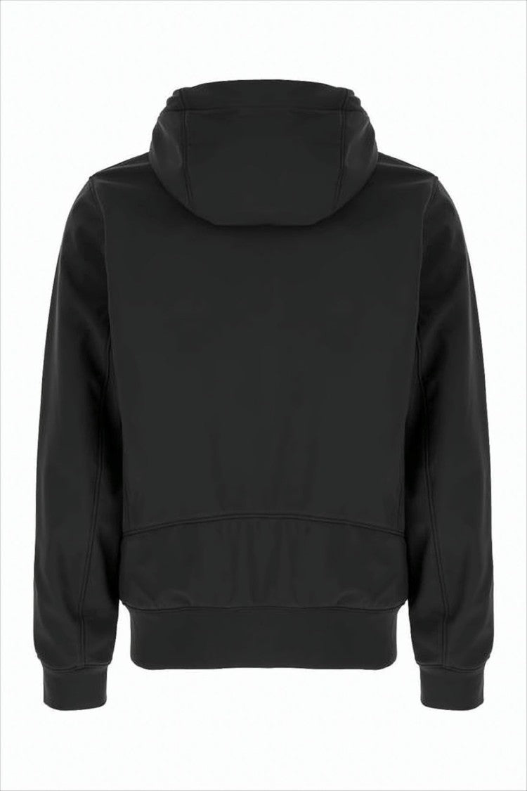Hooded Jacket With Zippered Pockets And Ribbed Details