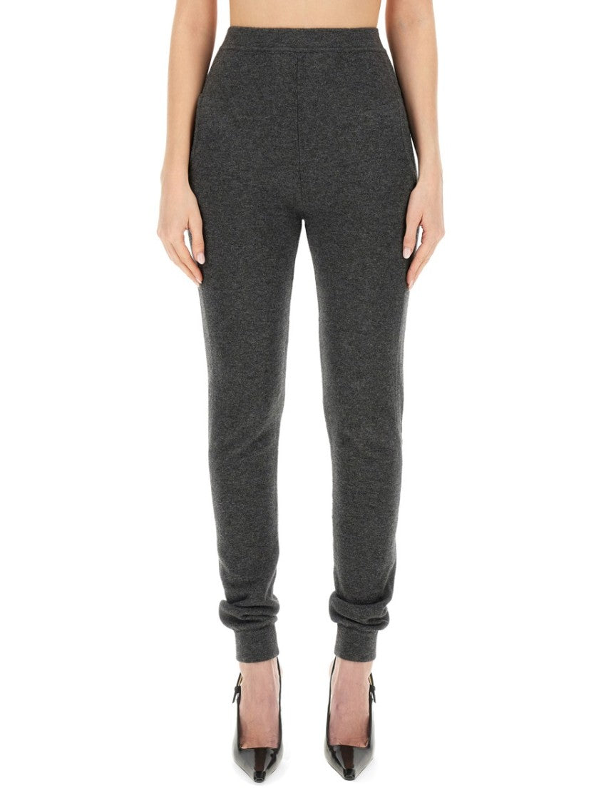 High-Rise Tapered Leggings In Cashmere Blend