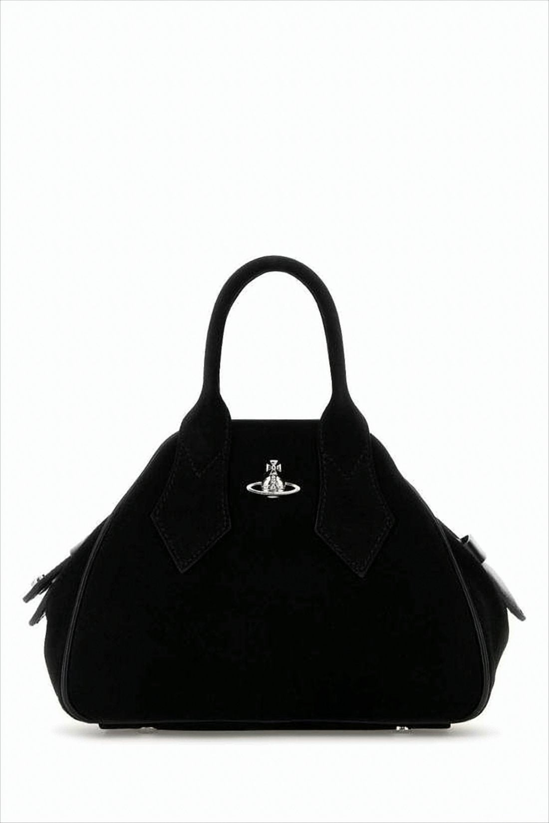 Structured Black Calf Leather Crossbody Bag